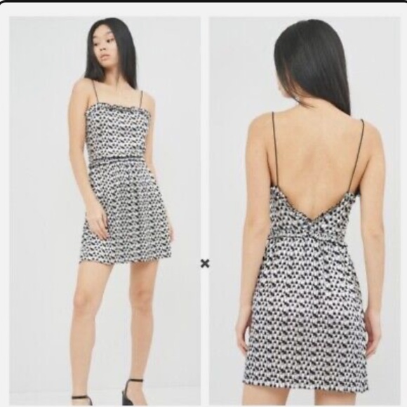 Zara Dresses & Skirts - Zara Black & Silver metallic shimmering Mini Dress